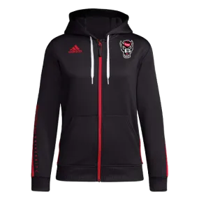 NC State Wolfpack Adidas Women's Black Wolfhead Athlete Sideline Full Zip Jacket