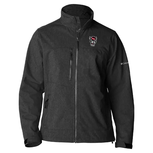 NC State Wolfpack Columbia Heathered Black Wolfhead Ascender II Full Zip Jacket