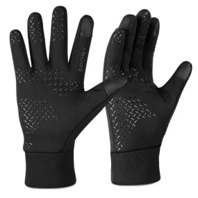 Outdoor Sports Velvet Anti-Slip Glove, Size: L(Black)