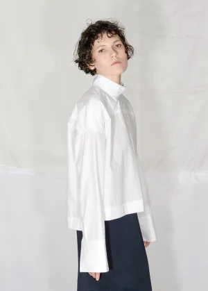 Oversize Mockneck Shirt - White