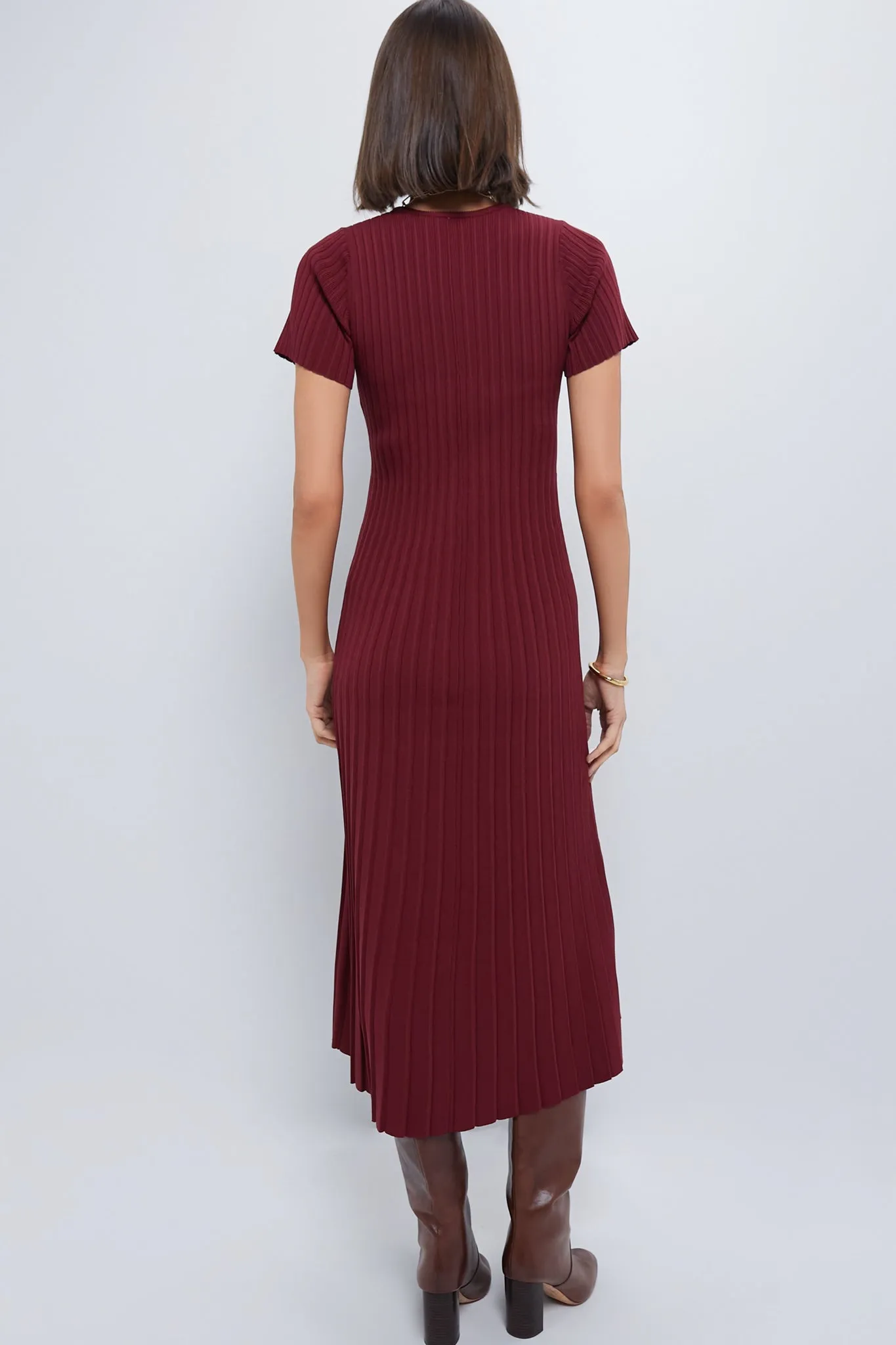 Oxblood Knit Murphy Swing Dress