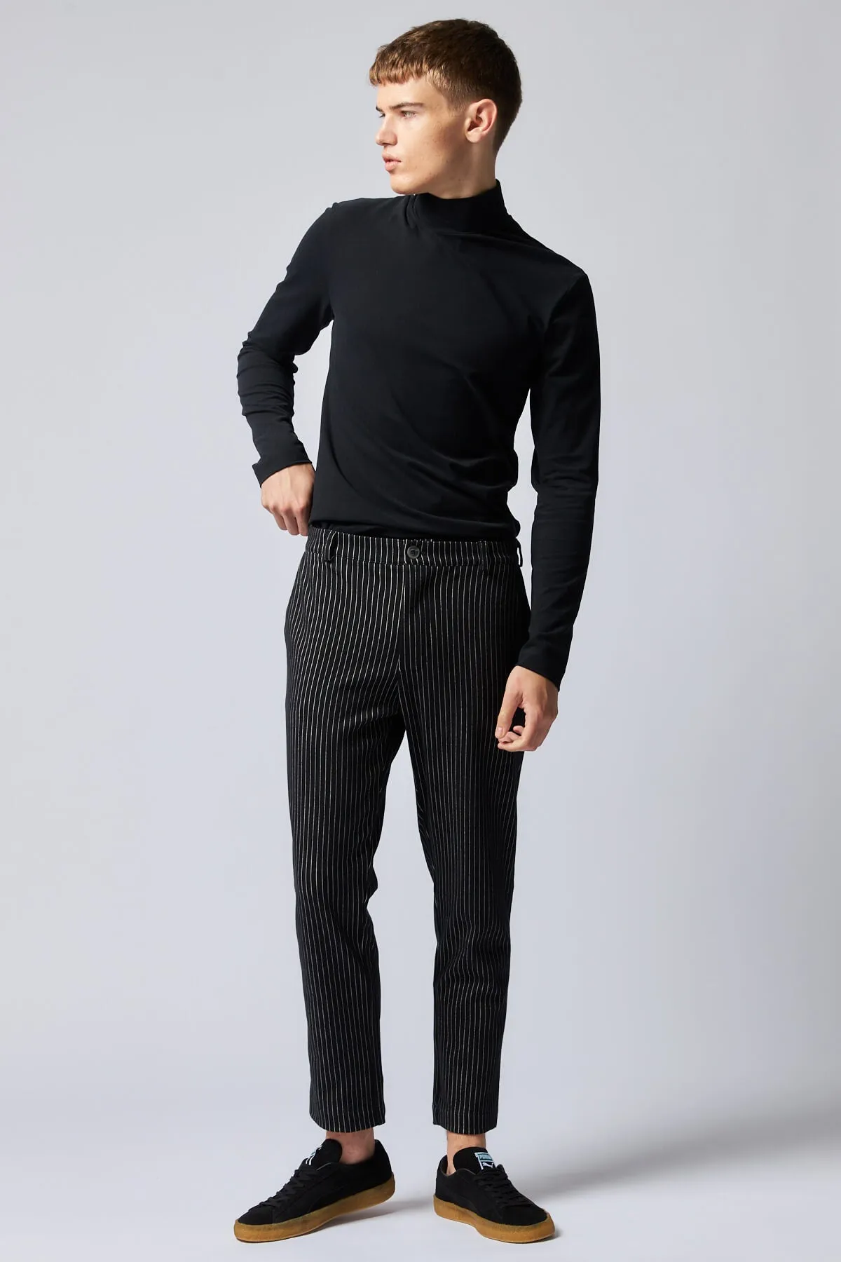 Pants Liam Black Pinstriped