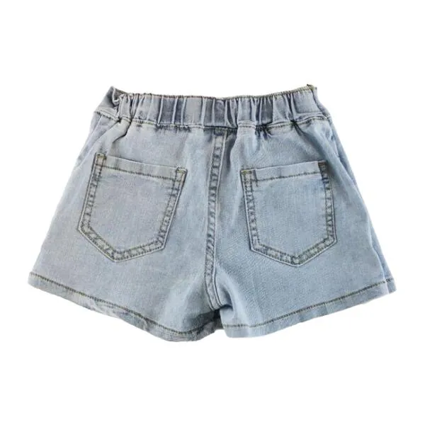 Pearls Pleat Denim Skort