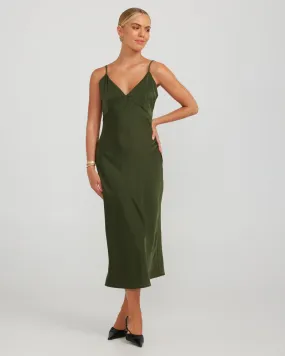 Rafaela Midi Dress - Dark Olive