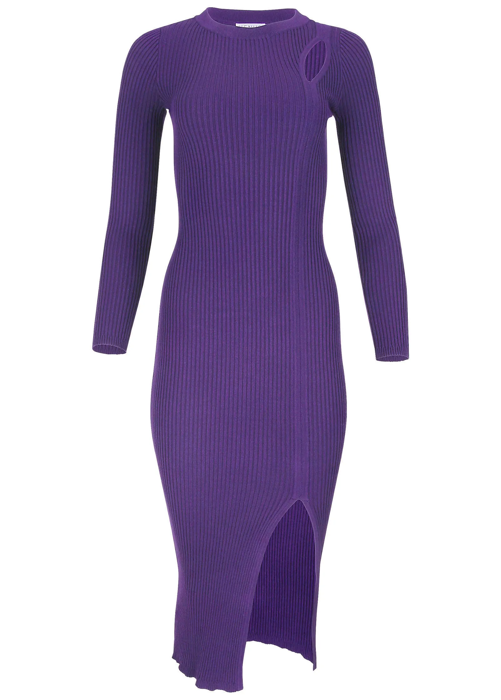 Ribbed Maxi Sweater Dress - Violet Indigo