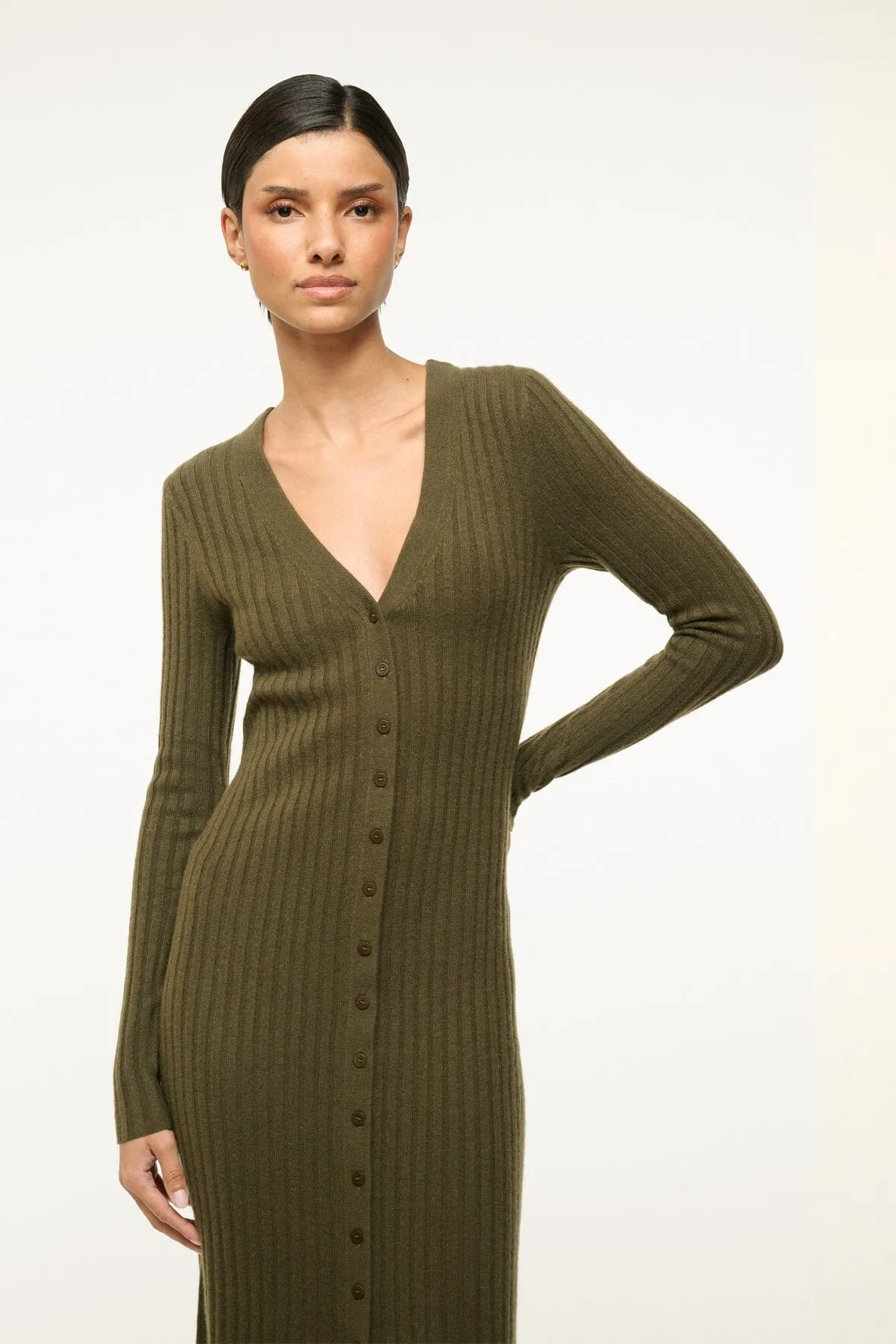 SHOKO CASHMERE SWEATER | DARK OLIVE