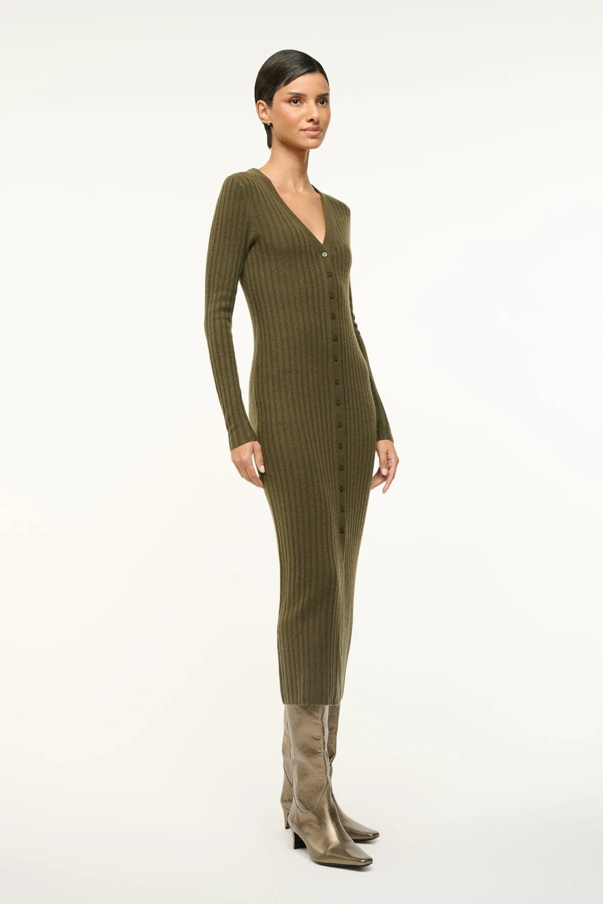 SHOKO CASHMERE SWEATER | DARK OLIVE