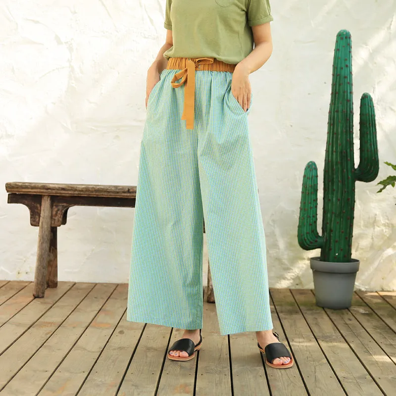 Spring Autumn Women Casual Cotton Pants with Pockets Z98401