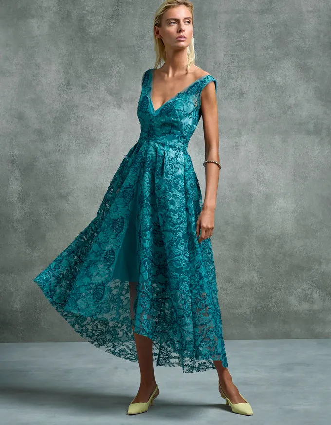 Stephanie Dress Turquoise - Australian Made