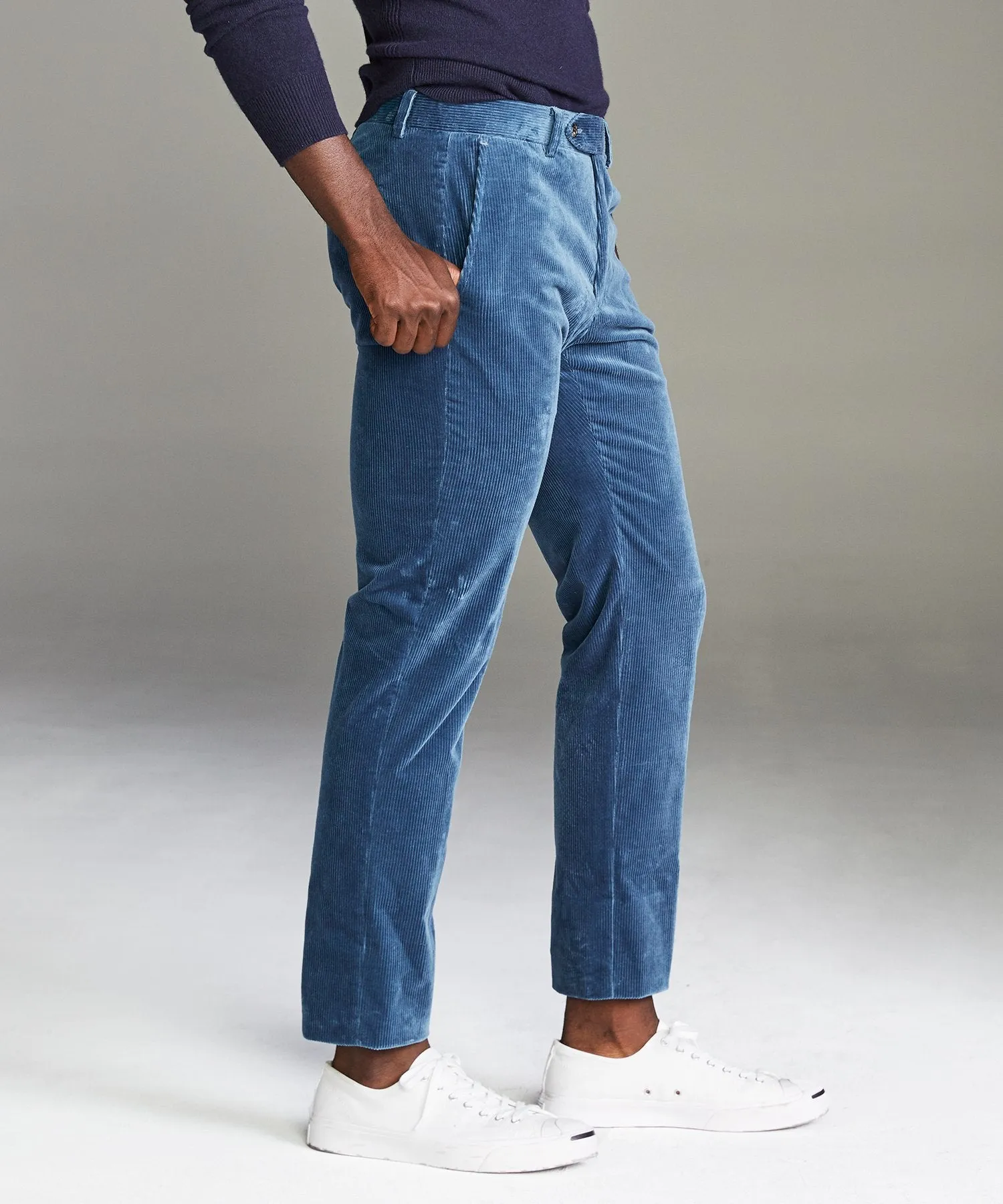 Sutton Corduroy Trouser in Blue