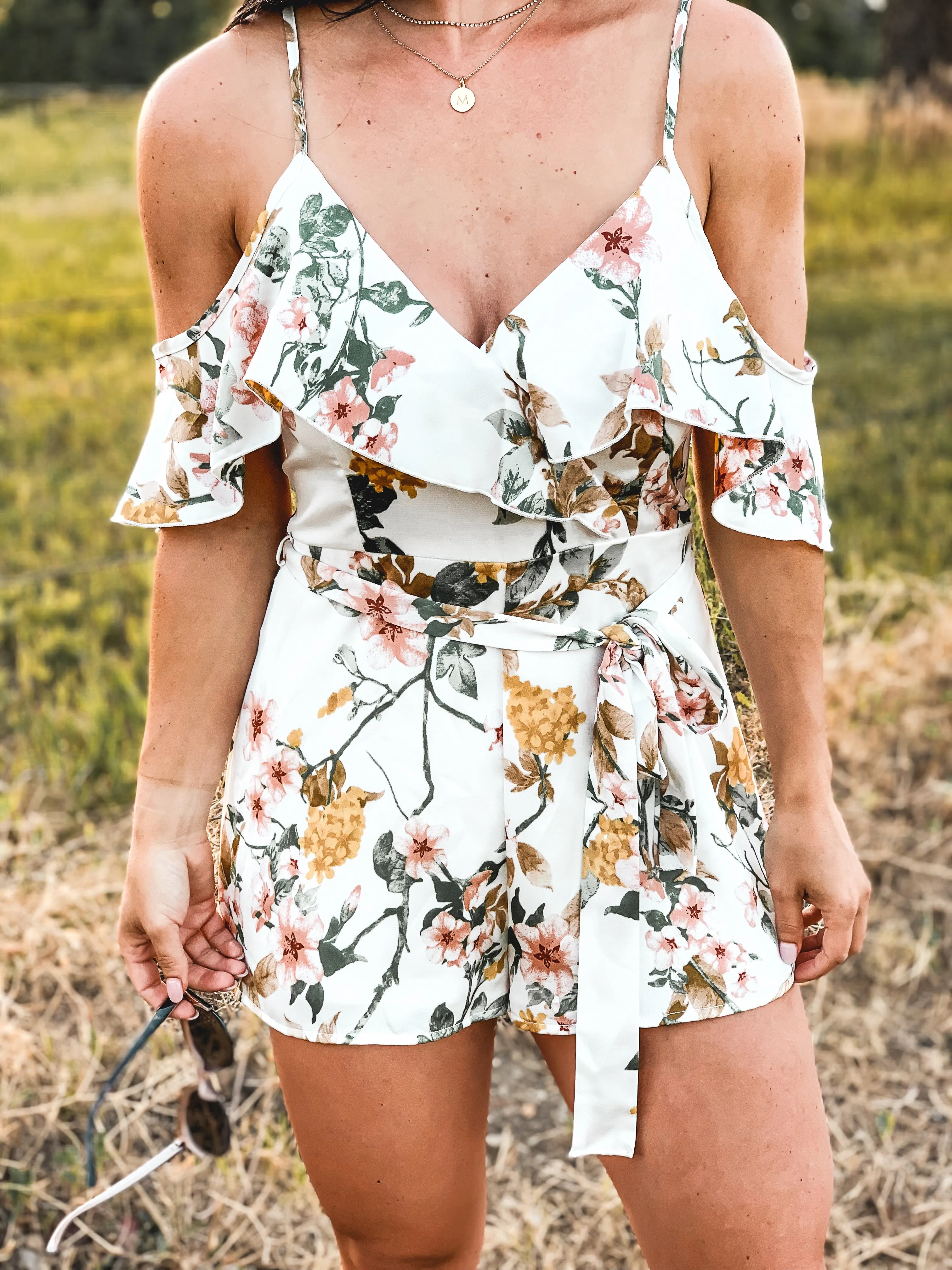 Sweet as Honey Floral Romper