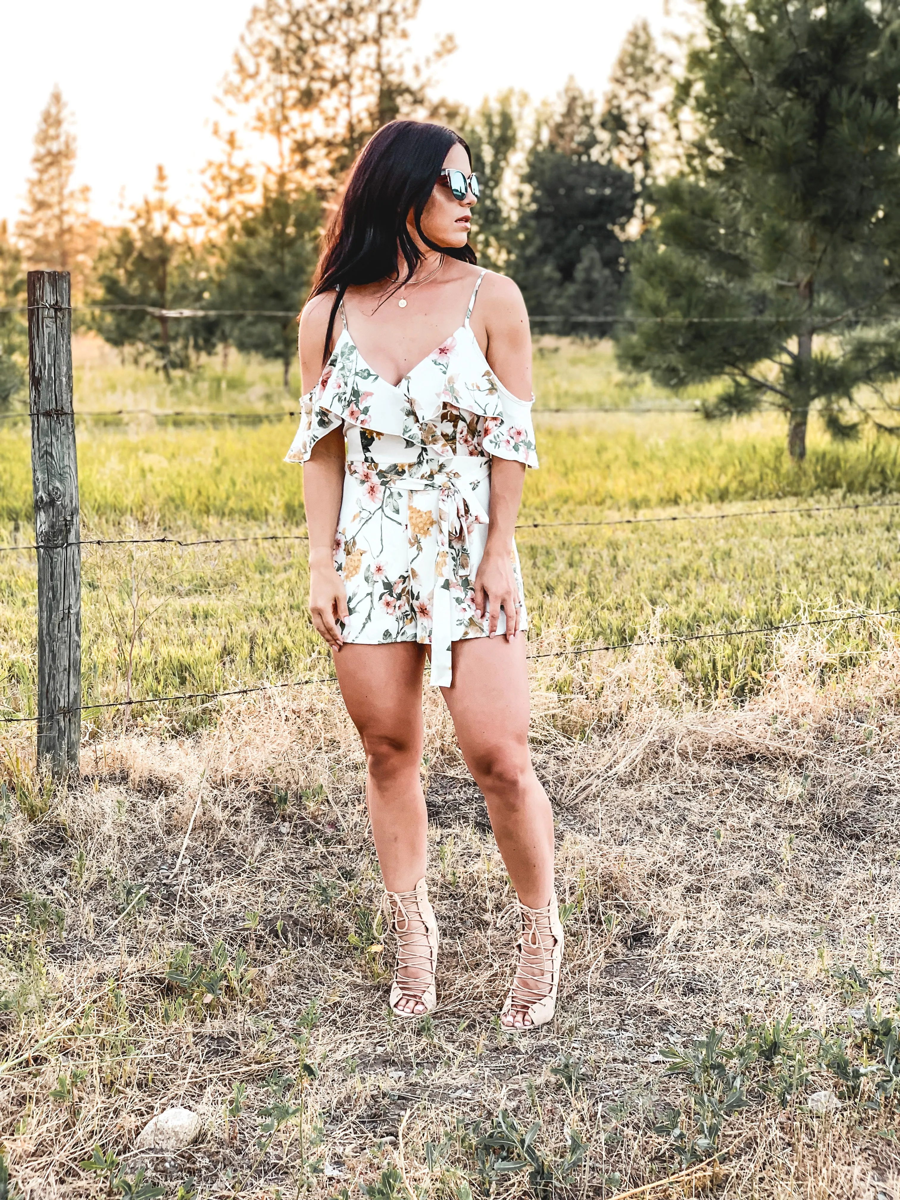 Sweet as Honey Floral Romper