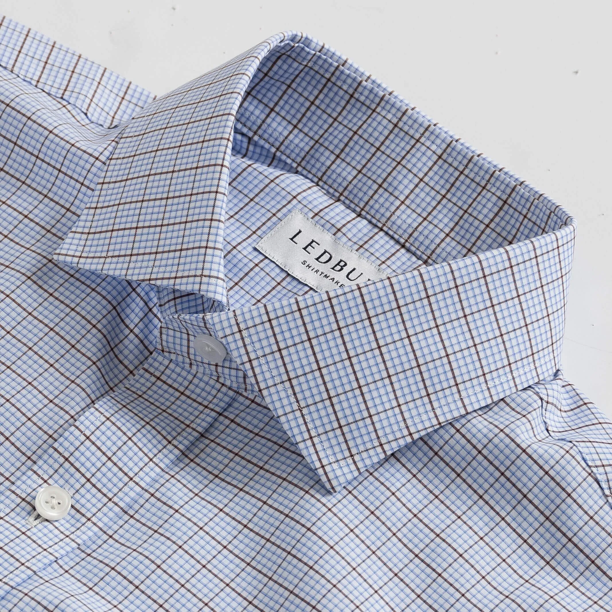 The Brown Kent Windowpane Custom Shirt