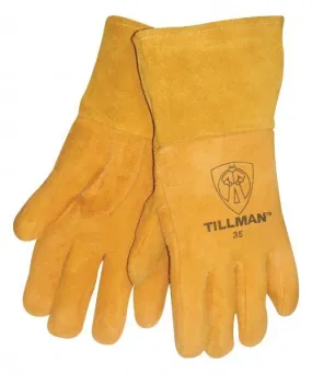 Tillman 35 Premium Heavy Weight Reverse Gold Deerskin MIG Welding Gloves (1 Pair)