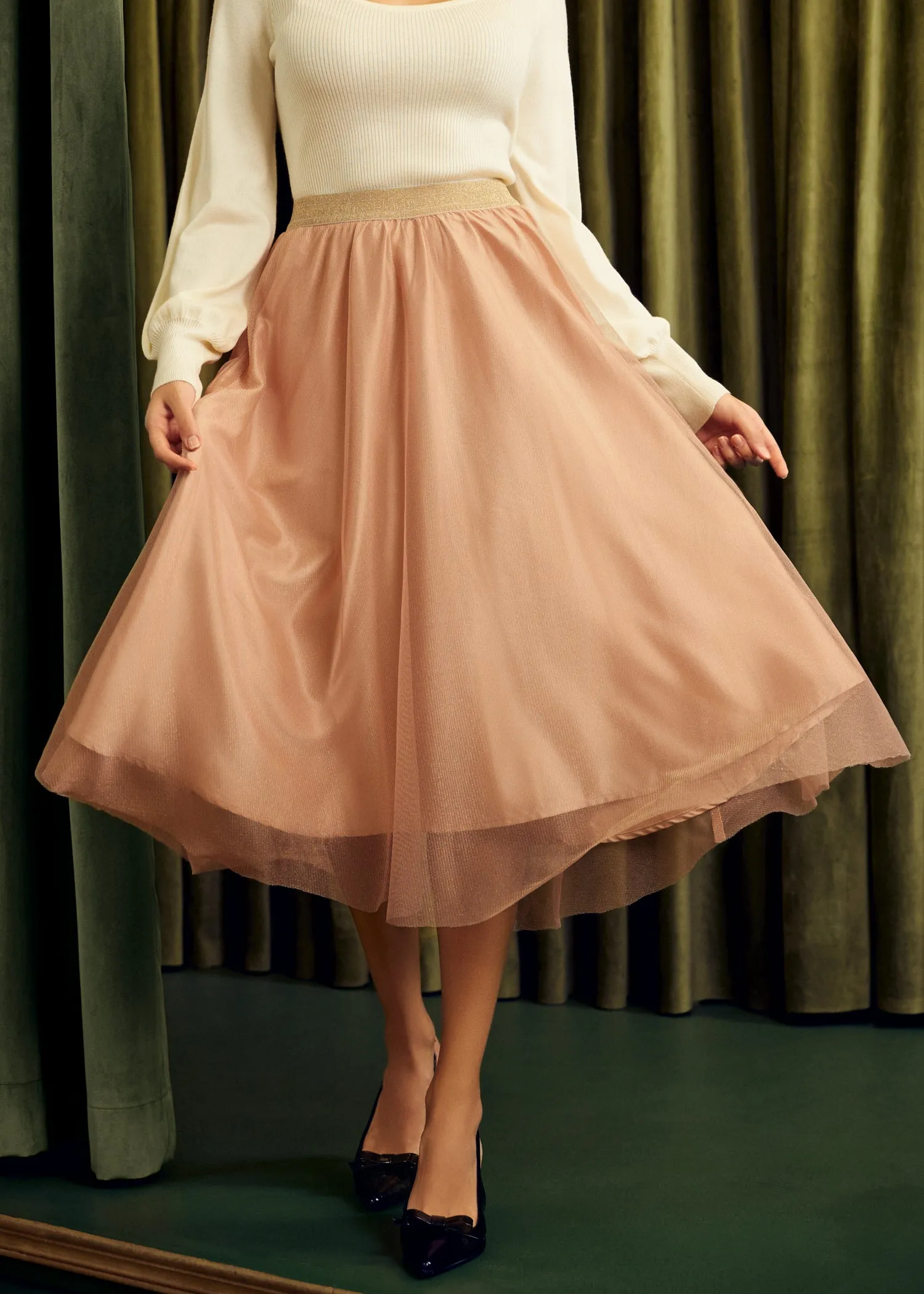 Time Capsule Tulle Midi Skirt