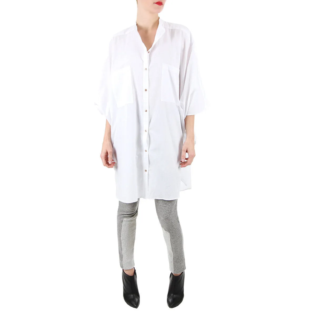 Tisdale Batwing Shirtdress in White