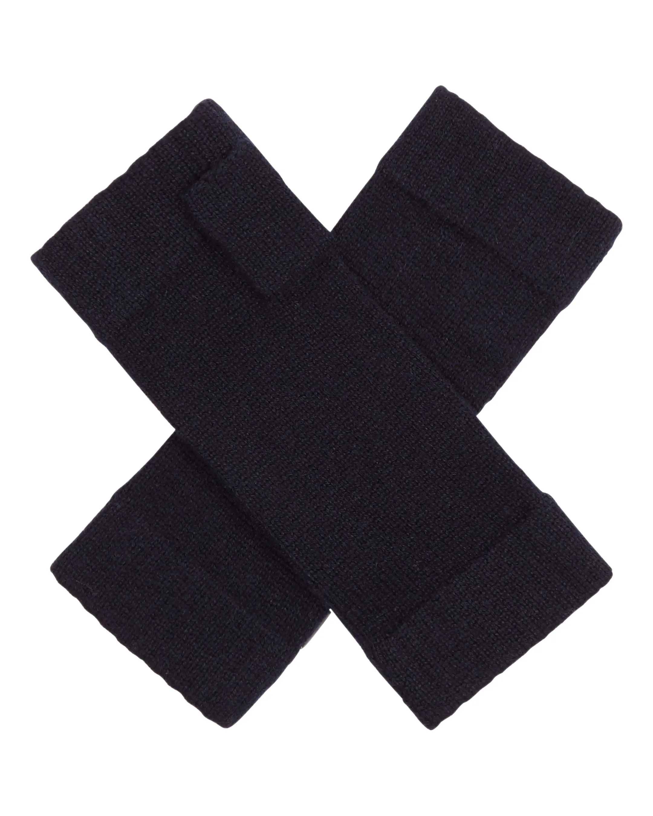 Unisex Fingerless Cashmere Gloves Navy Blue