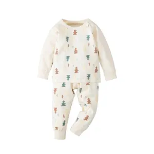 Unisex Trees Printed Winter Jumper and Pants Set