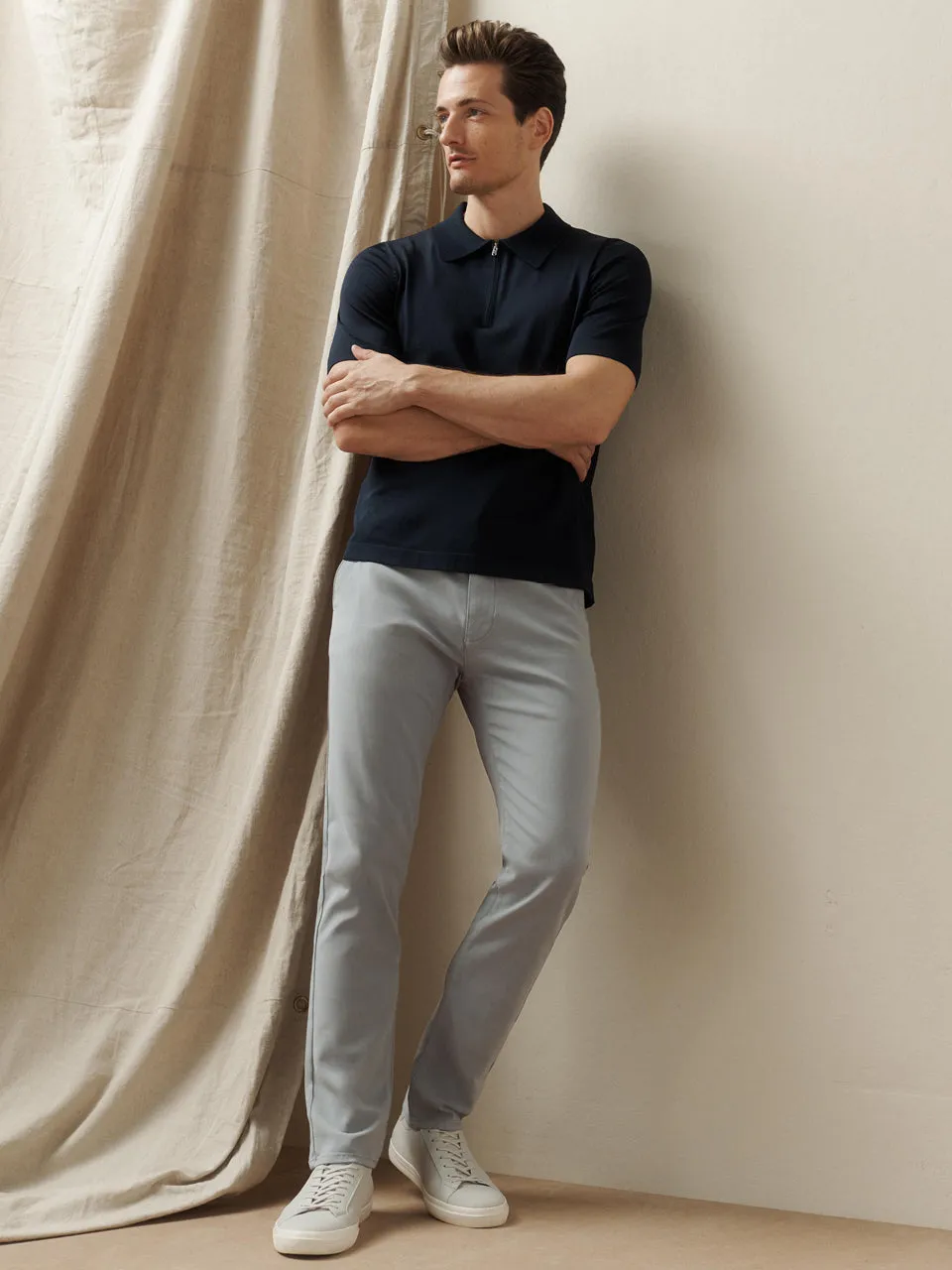 Verona Slim Leg Chino Pants In Citadel High Flyer