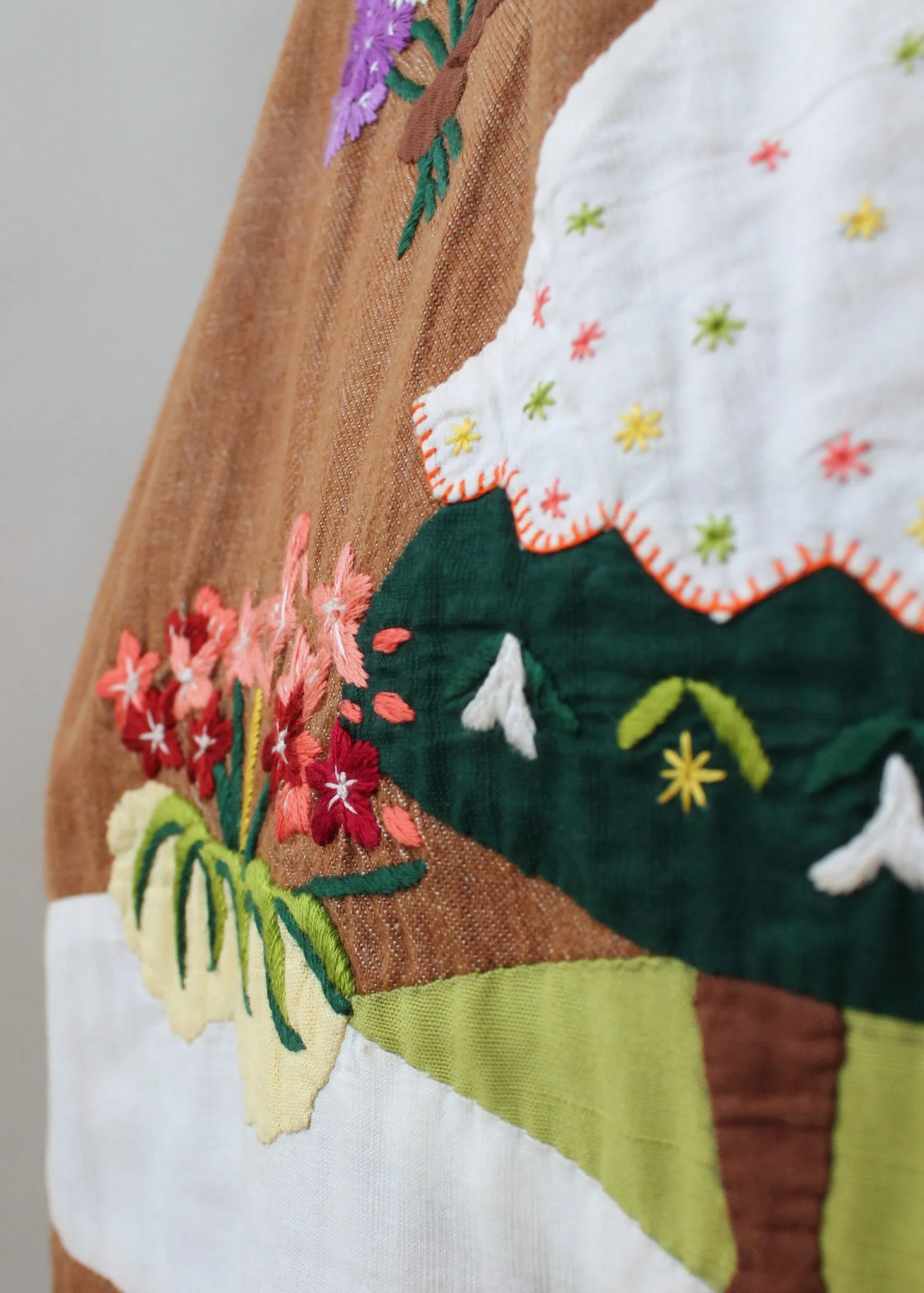 Vintage 1950s Jamaican Novelty Border Souvenir Skirt