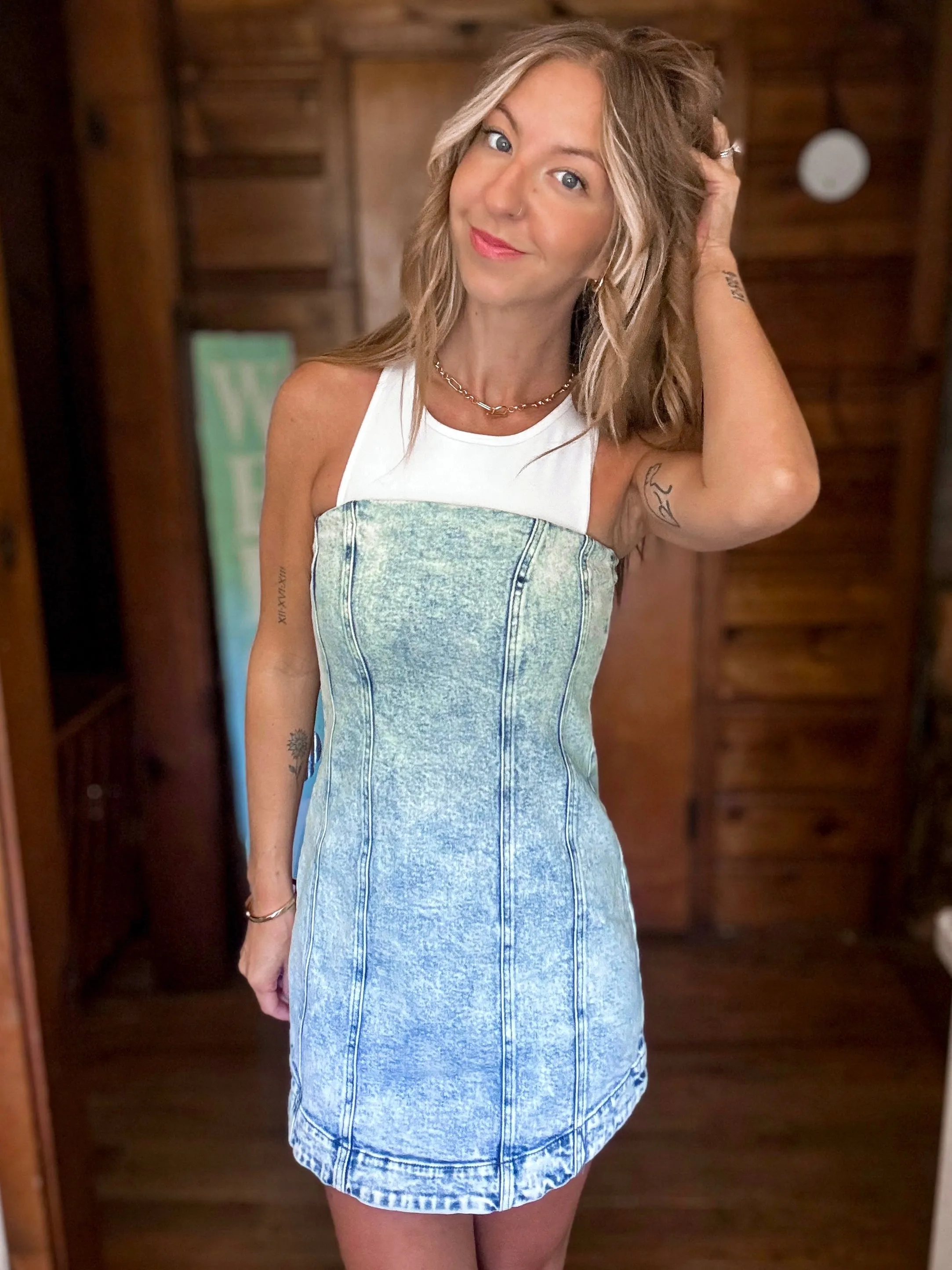 Vintage Charm Denim Dress