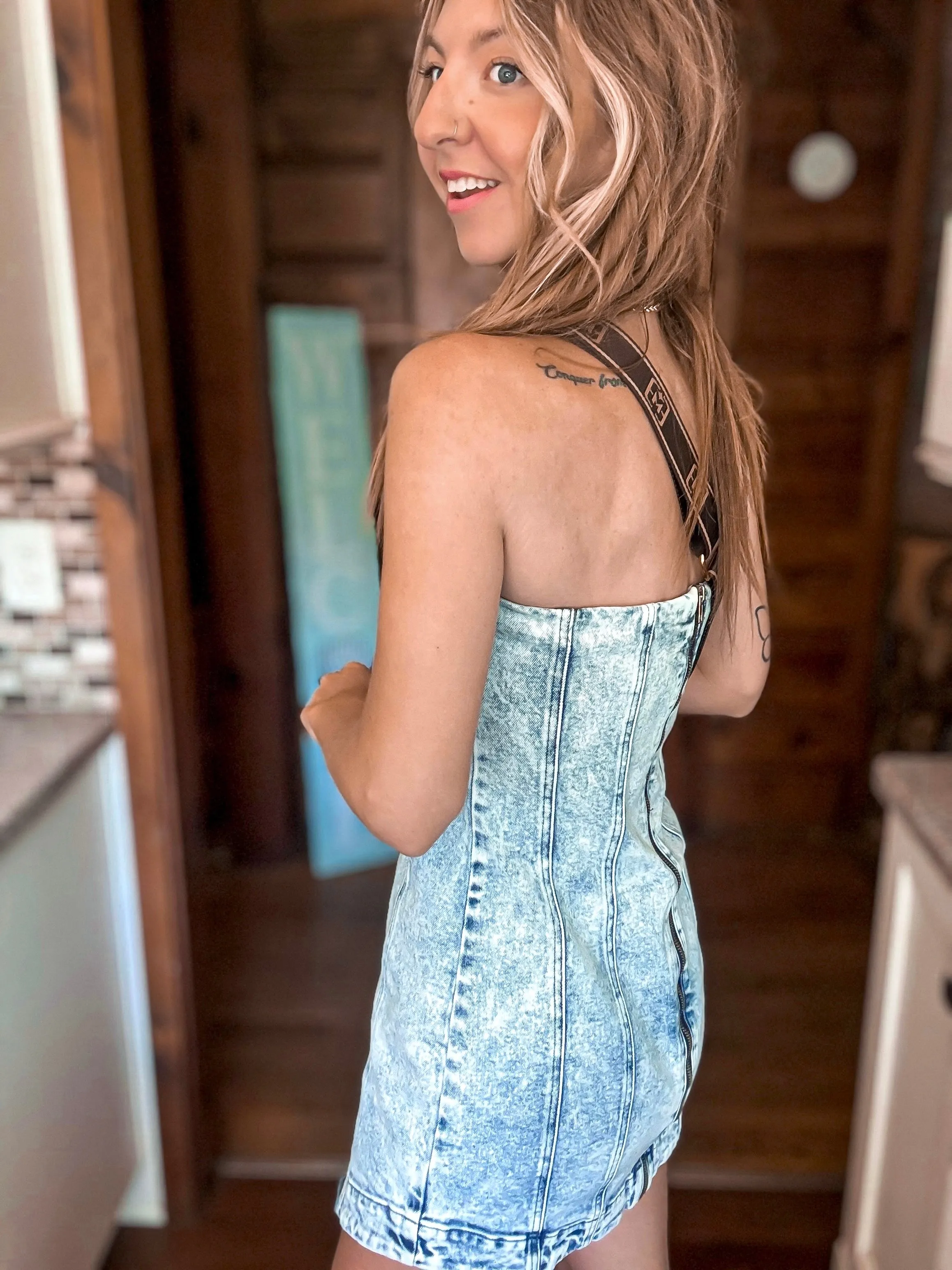 Vintage Charm Denim Dress