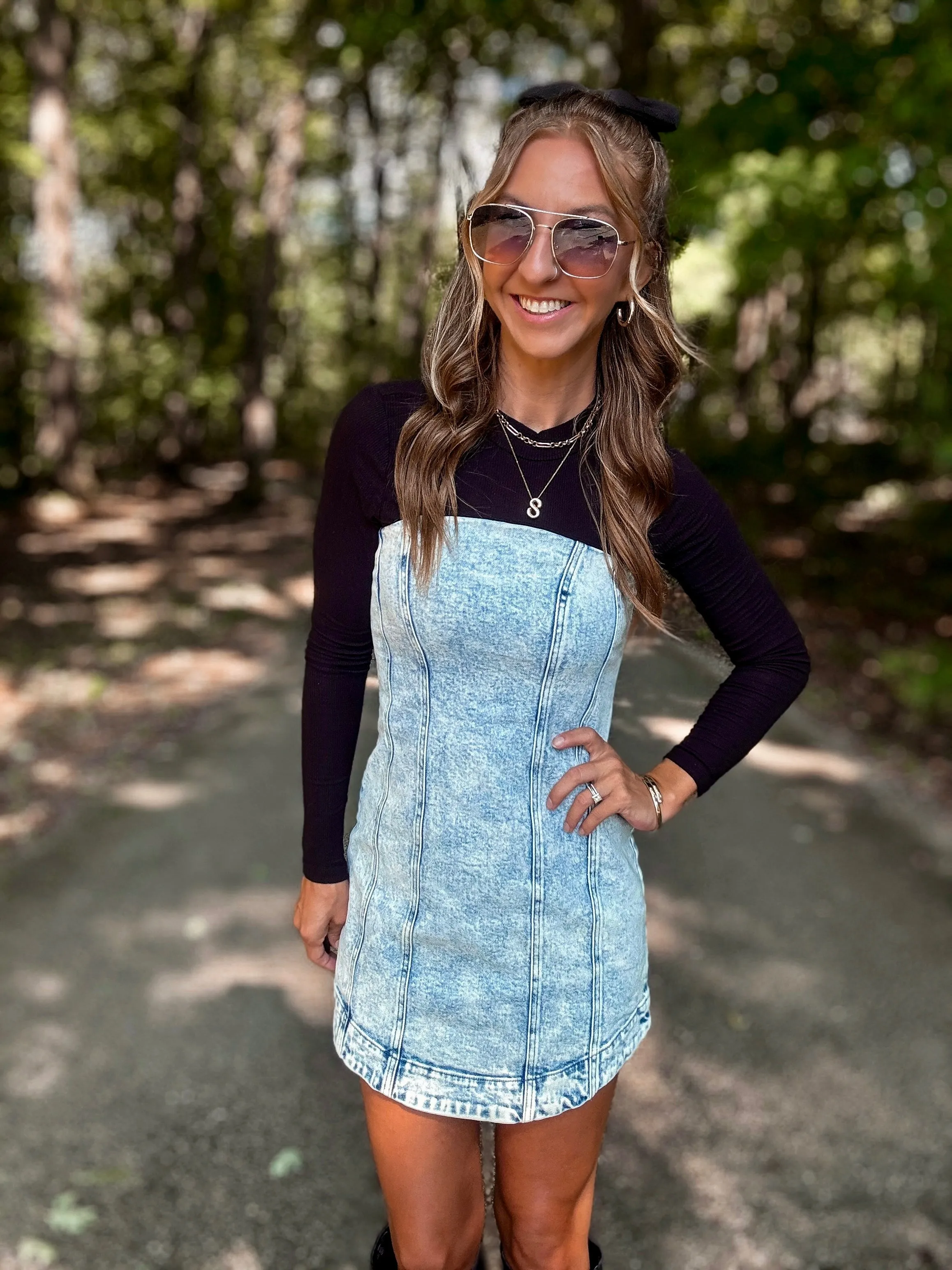 Vintage Charm Denim Dress