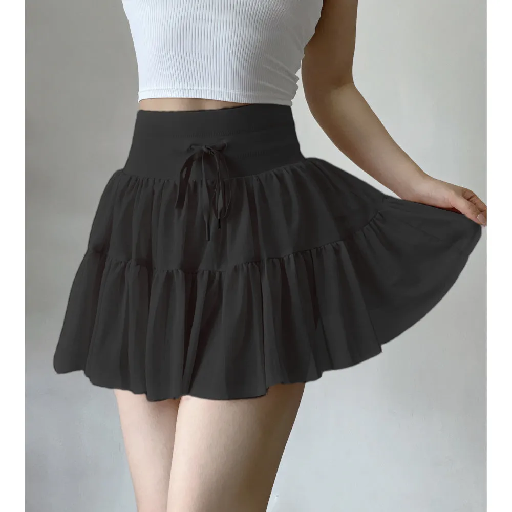 Wenkouban skirt outfits Style Tennis Skirt Sexy Mesh Skirt Women's High Waist Slimming A- line Pleated Skirt Sports Skirt