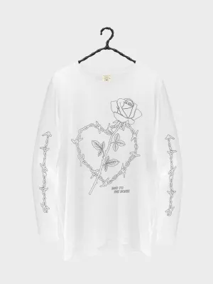 Wire Heart LS TEE - White