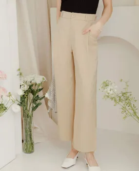 Work Elastic Waist Wrinkle Free Long Pants Trousers