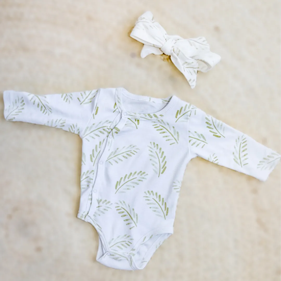 Wrap Bodysuit - Gold Fern