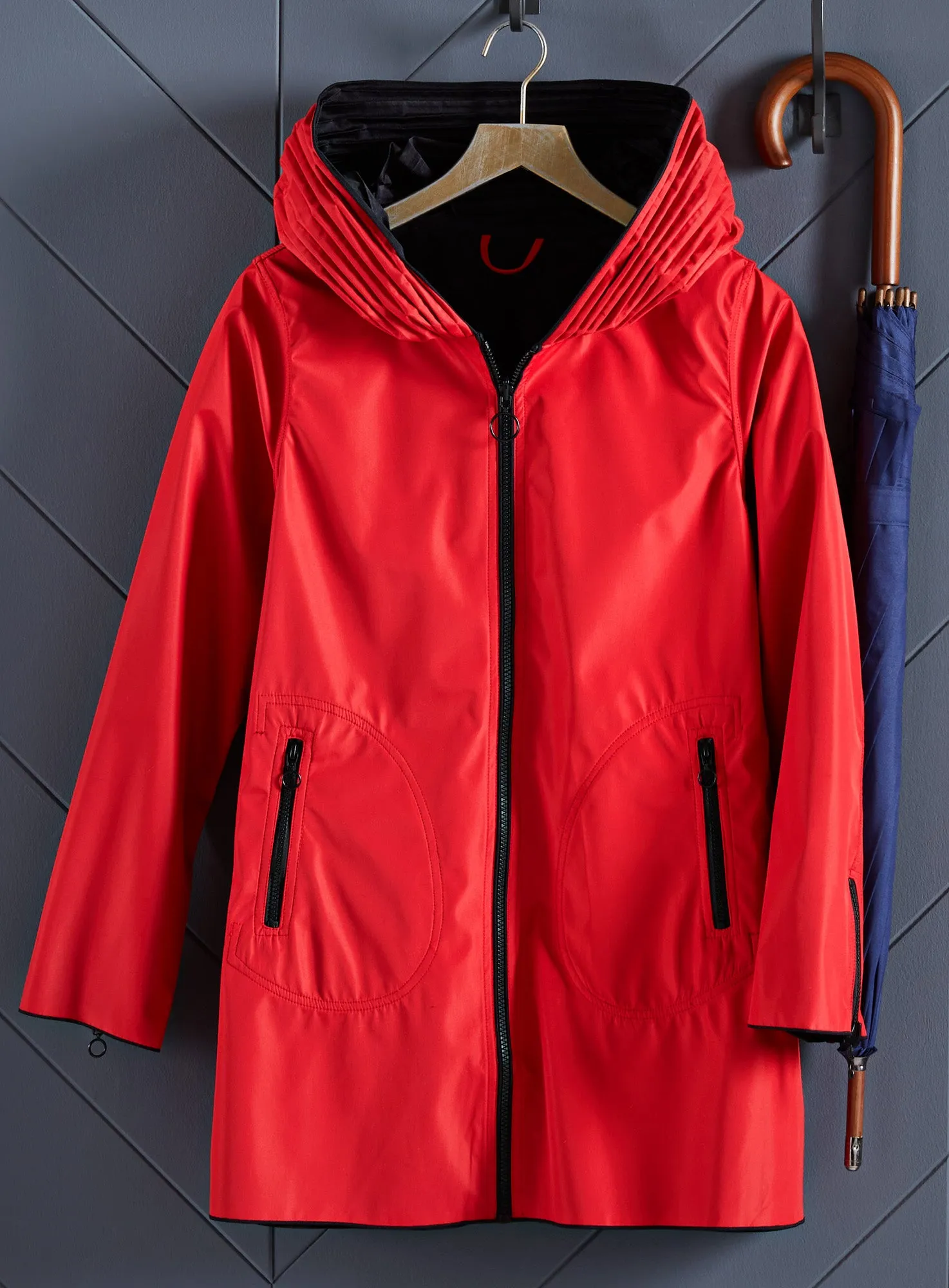 Zips and Pleats Raincoat FINAL SALE (No Returns)